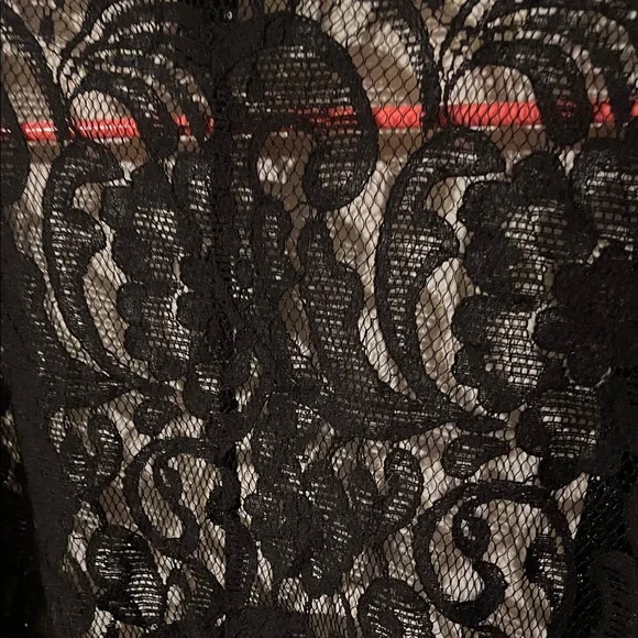 Forever 21 Black Lace Fringe Short Kimono - Picture 7 of 8